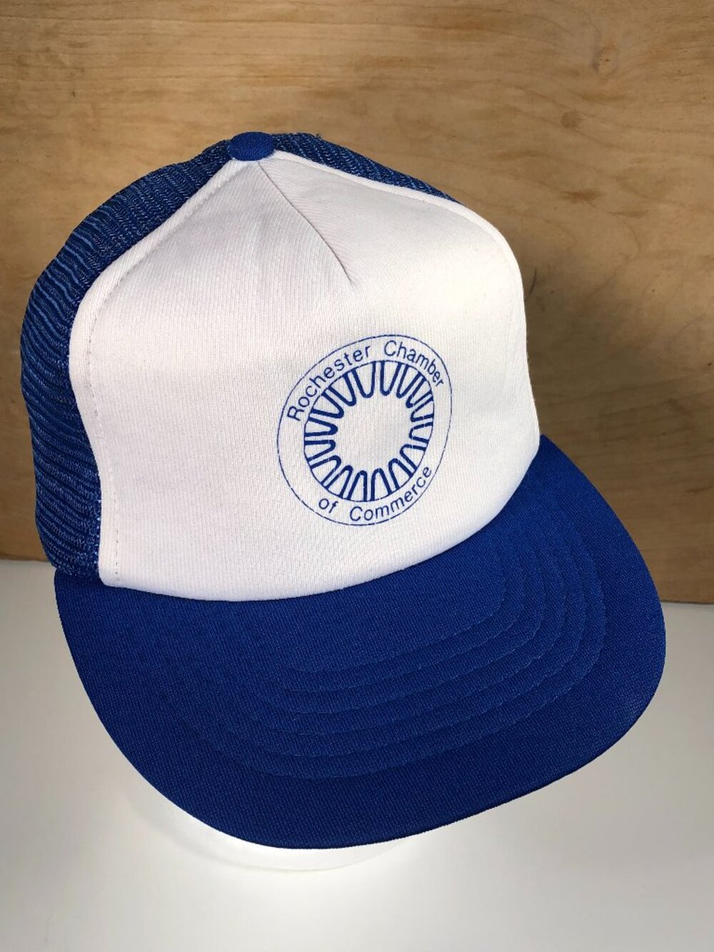 Rochester Chamber of Commerce Snapback Trucker Mesh Hat Capital Cap Vtg 80s 90s